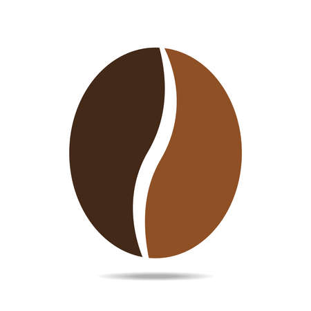 Brown coffee bean. Bar cafe logo.のイラスト素材