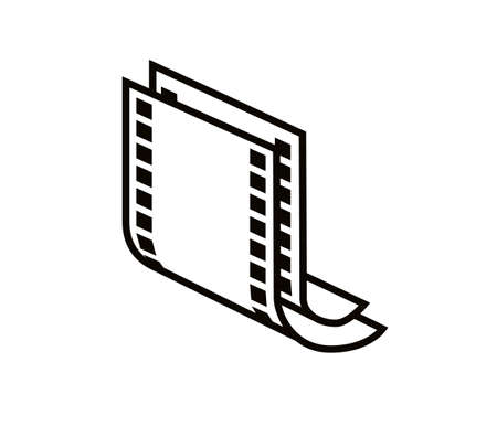 Film reel. Two layers with a roll upのイラスト素材