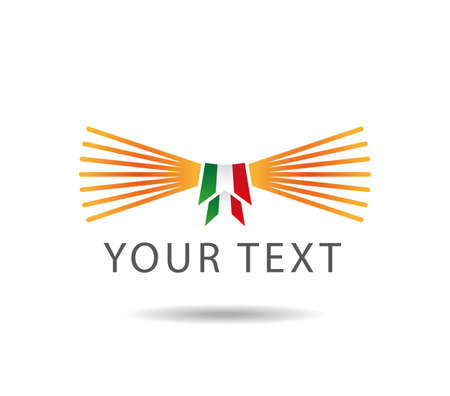 Italian pasta restaurant or bar logoのイラスト素材