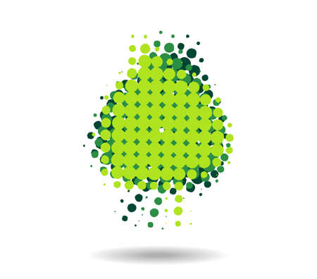 Rastered leaves in three shades of green.のイラスト素材