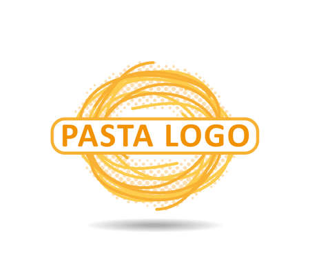 Italian pasta restaurant or bar logoのイラスト素材