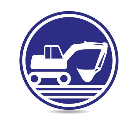 Excavator. Construction vehicle tipper truck Transport at the construction siteのイラスト素材