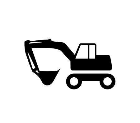 Excavator. Construction vehicle tipper truck Transport at the construction siteのイラスト素材