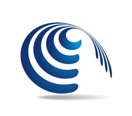 Several parallel lines wound around a transparent coneのイラスト素材