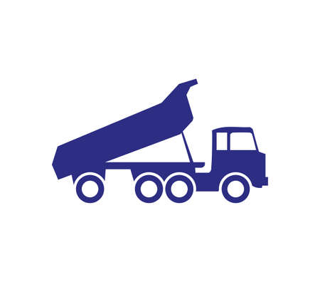 Construction vehicle tipper truck Excavator. Transport at the construction siteのイラスト素材