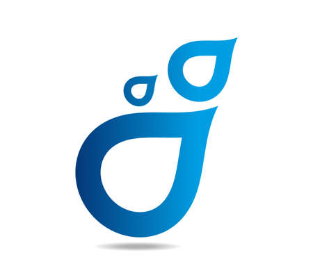 Outlined raindrops falling at an angle.のイラスト素材