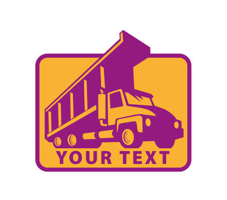 Construction vehicle tipper truck. Transport at the construction siteのイラスト素材