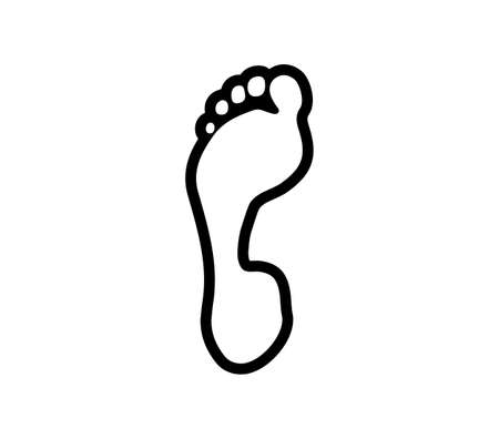 Footprint. Black outline of the footのイラスト素材