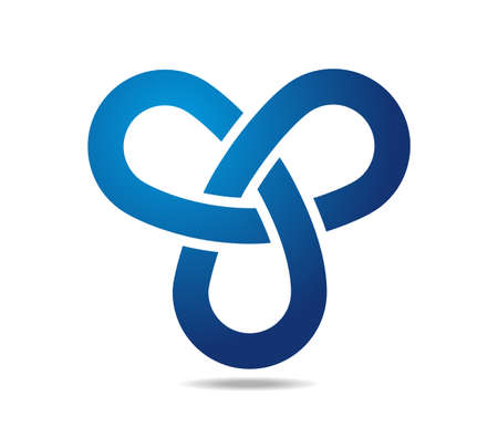 Mobius loop composed of three loopsのイラスト素材