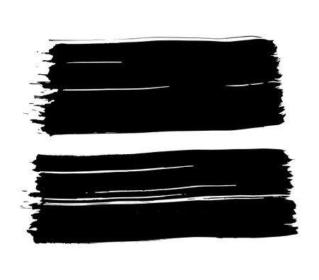 Stroke a wide brush. Brush trace.のイラスト素材