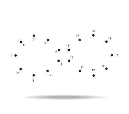 Dot to dot Mobius' loop pictureのイラスト素材
