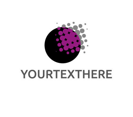 Shape of black circle partly coveredのイラスト素材