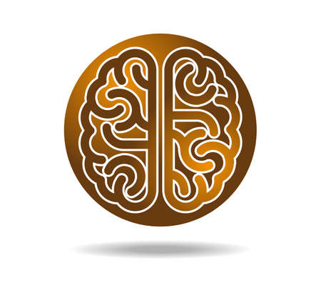 Golden human brain. Symbol of creativityのイラスト素材