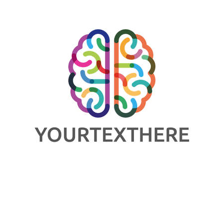 Colorful human brain. Creativity symbol
