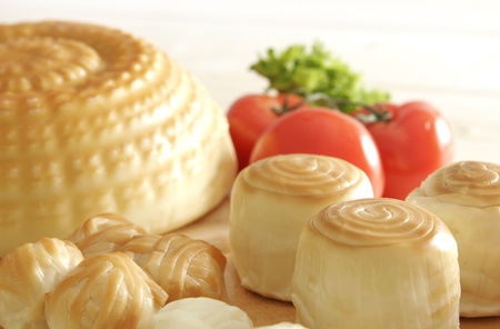 cheese, tomatoes and saladの写真素材