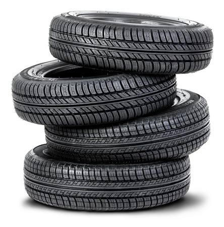 Stacked up tiresの写真素材
