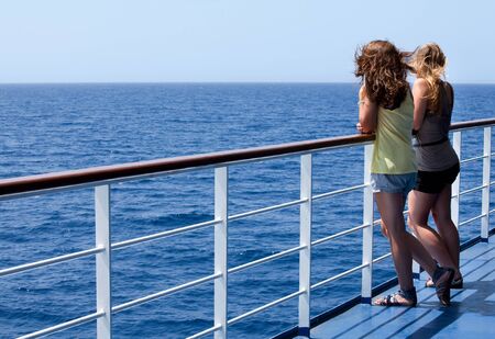 Two girls by the sea