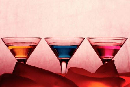 Martini different colors of glassesの写真素材