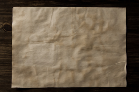 sheet old vintage paper on the aged wooden background. Parchmentの写真素材