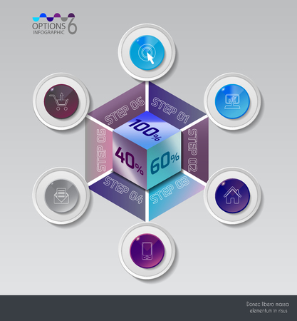 Vector illustration infographics set. Template for brochure, education, business, web design.のイラスト素材