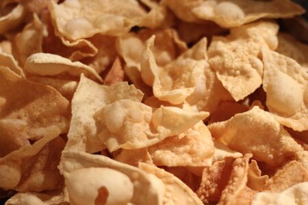 Papadum Papad - A thin crispy cracker.の写真素材