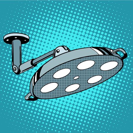 Medical equipment operating light pop art retro styleのイラスト素材