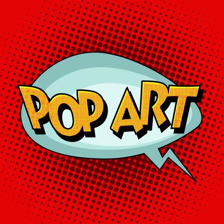 Pop art comic retro bubble text. Vintage inscriptionのイラスト素材
