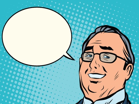 face business boss comic book bubble pop art retro styleのイラスト素材