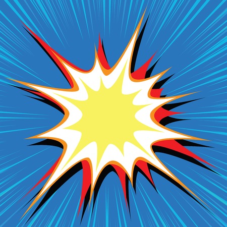 Comic book explosion bubble dynamic pop art retro vector