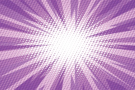 Purple pop art retro burst background vector illustration.