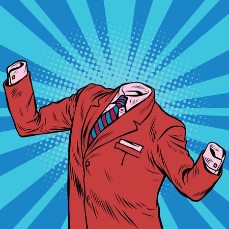 The invisible man businessman pop art retro vector illustrationのイラスト素材
