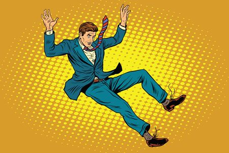 Man falls down from a height, pop art retro vector illustrationのイラスト素材