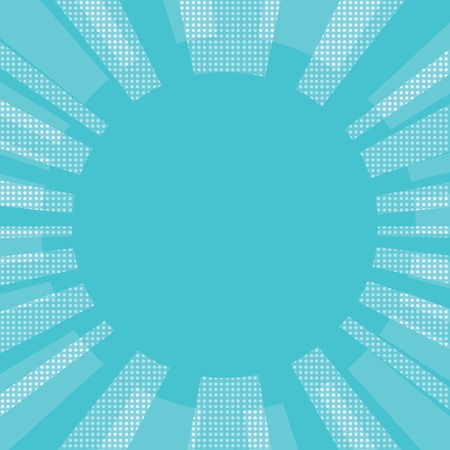 Blue comic retro background sun pop art drawing illustrationのイラスト素材