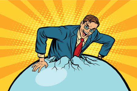 joyous male hatch from eggs pop art retro vectorのイラスト素材