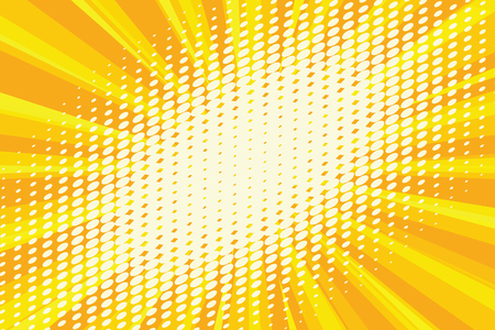 Spot light on the yellow retro background. Pop art comic book vector illustration.のイラスト素材
