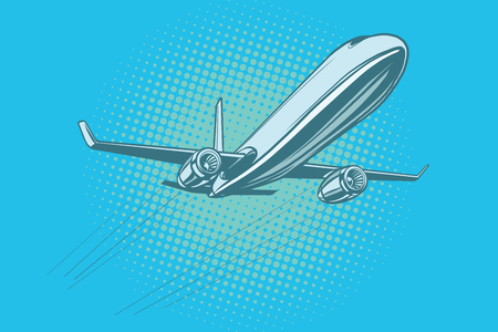 Passenger plane in the skyのイラスト素材