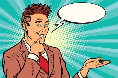 Smiling businessman promoterのイラスト素材