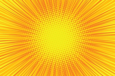Orange rays pop art comic backgroundのイラスト素材