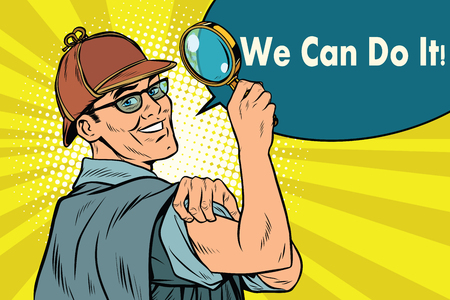 detective  we can do itのイラスト素材