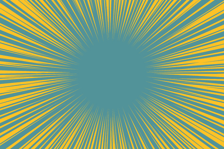 Blue yellow pop art background light from the centerのイラスト素材