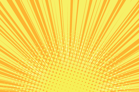 Orange rays pop art comic backgroundのイラスト素材