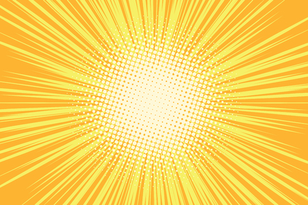 Orange rays pop art comic backgroundのイラスト素材