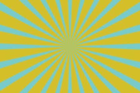 Yellow blue pop art background with rays. retro vector illustrationのイラスト素材