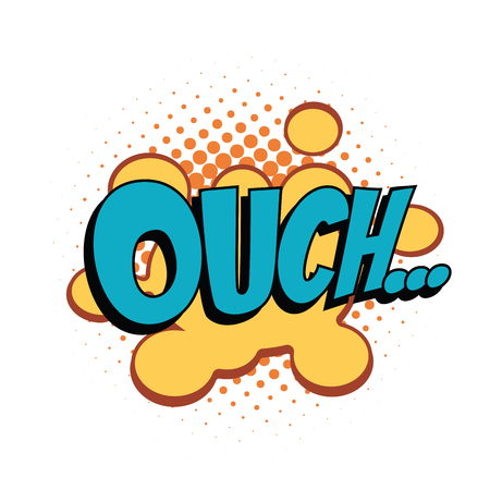 ouch comic wordのイラスト素材