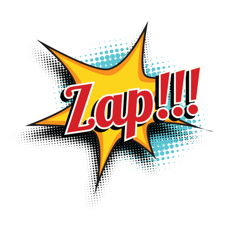 zap comic word. Pop art retro vector illustrationのイラスト素材