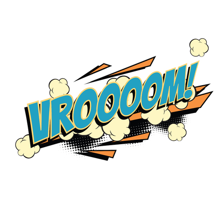 Vroom comic word. Pop art retro vector illustrationの写真素材