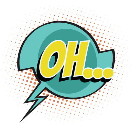 oh comic word. Pop art retro vector illustrationの写真素材