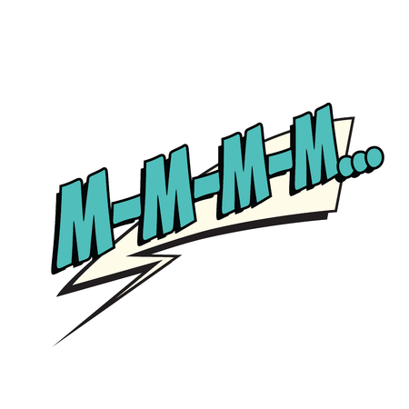 mmm comic word. Pop art retro vector illustrationの写真素材