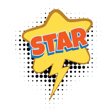 star comic word. Pop art retro vector illustrationのイラスト素材