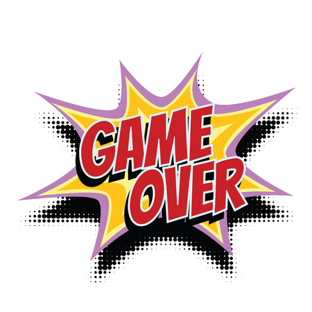 game over comic word. Pop art retro vector illustrationの写真素材